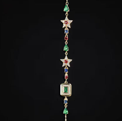 Complete Balance - 18K Solid Gold Star Bracelet + Complimentary Extension