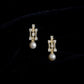 9K Solid Gold Pearl Drop Earrings | Elegant Everyday Pearl Earrings | Minimal Timeless Jewelry