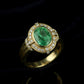 Colombian Emerald and Diamond Ring in 14K Solid Gold | 3.2ct Natural Emerald | Fine Jewelry Gift | Heirloom Engagement Ring