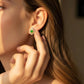 Green Jadeite Jade Earrings | Art Deco Studs | Gift For Her | 18k Gold Vermeil Earrings | Statement Stud Earrings | Quiet Luxury Jewelry