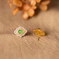 Green Jadeite Jade Earrings | Art Deco Studs | Gift For Her | 18k Gold Vermeil Earrings | Statement Stud Earrings | Quiet Luxury Jewelry