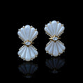 Vintage French-Inspired Small-Batch Artisanal Earrings with Hand-Carved Mother of Pearl , Statement Earrings ,18K Gold Filled , Elegant Gift