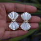 Vintage French-Inspired Small-Batch Artisanal Earrings with Hand-Carved Mother of Pearl , Statement Earrings ,18K Gold Filled , Elegant Gift