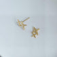 Shimmery Star Diamond Stud Earrings in 9K Solid Gold | Dainty Sparkle Everyday Earrings | Quiet Luxury Gift for Her | Minimalist Star Studs