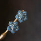 Blue Topaz Flower Earrings | Natural Blue Topaz & Sapphire Blossom Studs | Sterling Silver Fine Jewelry | Elegant Floral Earrings for Her