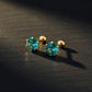 10K Solid Gold Paraiba Blue Stud Earring | Single Screw Back Stud | 3mm 4mm 5mm | Everyday Minimalist Jewelry | Sleep-Friendly, gift for her