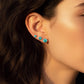 10K Solid Gold Paraiba Blue Stud Earring | Single Screw Back Stud | 3mm 4mm 5mm | Everyday Minimalist Jewelry | Sleep-Friendly, gift for her