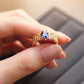 Cornflower Blue Sapphire Ring 18K Solid Gold • Natural Sapphire & Diamond Ring • One-of-a-Kind Fine Jewelry • Luxury Gift for Her