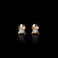 18K Solid Gold Star Diamond Earrings | Natural Earth Mined Diamond Studs | Dainty Fine Jewelry Gift for Her | Everyday Gold Earrings