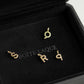 Dainty Solid 9K Gold Diamond Alphabet Pendant | Custom Initial Necklace Charm | Quiet Luxury Gift for Her | Elegant Minimalist Jewelry
