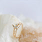 Crescent Moon Diamond Ring • 18K Gold Vermeil or Sterling Silver • Dainty Celestial Ring • Moon and Star Jewelry Gift for Her