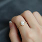 9K Solid Gold Oval Solitaire Ring • Vintage Beaded Band Engagement Ring • Dainty Diamond Ring • Minimalist Gold Ring • Promise Ring Gift