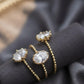 9K Solid Gold Oval Solitaire Ring • Vintage Beaded Band Engagement Ring • Dainty Diamond Ring • Minimalist Gold Ring • Promise Ring Gift