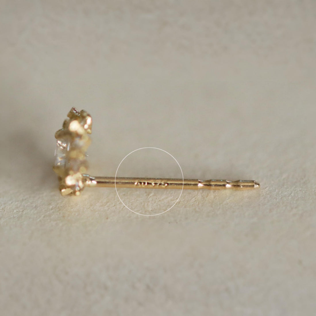 9K Solid Gold Sunflower Stud Earrings with Diamond| Delicate Everyday Sparkle | Fine Jewelry Gift for Her | Minimalist Gold Earrings