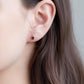 9K Solid Gold Ruby Garnet Earrings | Natural Garnet Perfume Bottle Studs | Natural Zircon White Stone | Dainty Quiet Luxury Gift for Her