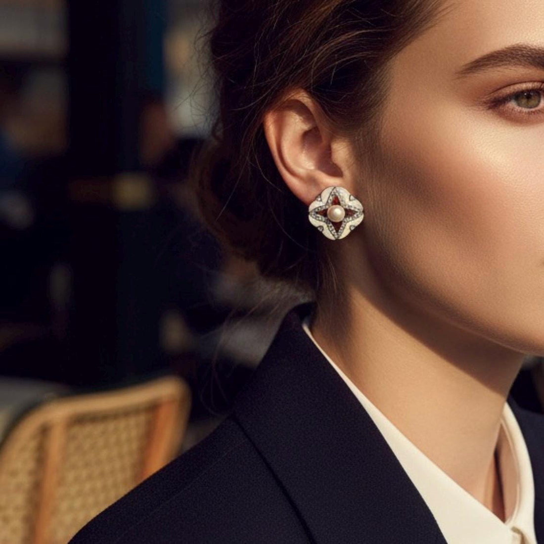 French Inspired Pearl Earrings | Natural Akoya & Mother-of-Pearl Studs | Elegant Holiday Gift | Quiet Luxury Jewelry for Her