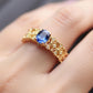 Cornflower Blue Sapphire Ring 18K Solid Gold • Natural Sapphire & Diamond Ring • One-of-a-Kind Fine Jewelry • Luxury Gift for Her