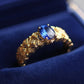 Cornflower Blue Sapphire Ring 18K Solid Gold • Natural Sapphire & Diamond Ring • One-of-a-Kind Fine Jewelry • Luxury Gift for Her