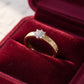 14K Gold Starburst Ring • Natural White Topaz & White Sapphires • Celestial Gold Ring • Dainty Gold Ring Gift for Her Holiday