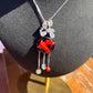 Japanese Oxblood Red Coral Necklace in Sterling Silver | Natural Coral & Black Onyx Art Pendant with Pearl Drops | Fine Jewelry Gift for Her