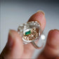 Art Deco Emerald Ring in 14K Solid Gold | Natural 0.8ct Emerald & Diamond Statement Ring | Filigree Cocktail Ring | Heirloom Jewelry Gift