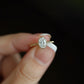 9K Solid Gold Oval Solitaire Ring • Vintage Beaded Band Engagement Ring • Dainty Diamond Ring • Minimalist Gold Ring • Promise Ring Gift