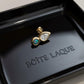 18K Solid Gold Black Opal & Diamond Teardrop Stud | Fine Jewelry Earring | Natural Opal Earring | Luxury Gold Stud | Gift , Diamond Stud