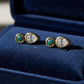 18K Solid Gold Black Opal & Diamond Teardrop Stud | Fine Jewelry Earring | Natural Opal Earring | Luxury Gold Stud | Gift , Diamond Stud