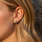 18K Solid Gold Black Opal & Diamond Teardrop Stud | Fine Jewelry Earring | Natural Opal Earring | Luxury Gold Stud | Gift , Diamond Stud