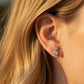 18K Solid Gold Black Opal & Diamond Teardrop Stud | Fine Jewelry Earring | Natural Opal Earring | Luxury Gold Stud | Gift , Diamond Stud