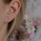 10k Solid Gold Moon and Star Earrings | Dainty Crescent Studs | Sparkling Everyday Earrings | Minimalist Gold Earrings Gift for Her