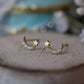 10k Solid Gold Moon and Star Earrings | Dainty Crescent Studs | Sparkling Everyday Earrings | Minimalist Gold Earrings Gift for Her