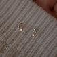 10k Solid Gold Moon and Star Earrings | Dainty Crescent Studs | Sparkling Everyday Earrings | Minimalist Gold Earrings Gift for Her