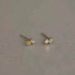 9K Solid Gold Diamond Stud Earrings | Minimal Everyday Diamond Studs | Tiny Gold Earrings | Dainty Fine Jewelry Gift