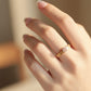 14K Gold Starburst Ring • Natural White Topaz & White Sapphires • Celestial Gold Ring • Dainty Gold Ring Gift for Her Holiday