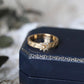 14K Gold Starburst Ring • Natural White Topaz & White Sapphires • Celestial Gold Ring • Dainty Gold Ring Gift for Her Holiday