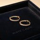 14K Solid Gold Diamond Huggie Hoops | Natural Diamond Small Hoop Earrings | Double Sided Sparkle | Everyday Fine Jewelry