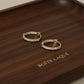 14K Solid Gold Diamond Huggie Hoops | Natural Diamond Small Hoop Earrings | Double Sided Sparkle | Everyday Fine Jewelry