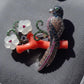 One of a Kind Coral & Icy Jade Phoenix Pendant Brooch | Natural Sapphire Art Jewelry | Convertible High Jewelry Piece
