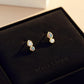 18K Solid Gold Black Opal & Diamond Teardrop Stud | Fine Jewelry Earring | Natural Opal Earring | Luxury Gold Stud | Gift , Diamond Stud