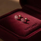 18K Solid Gold Pink Sapphire Flower Stud Earrings | Natural Gemstone Fine Jewelry | Luxury Gift Earrings | Solid Gold Screw-Back Studs