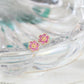 18K Solid Gold Pink Sapphire Flower Stud Earrings | Natural Gemstone Fine Jewelry | Luxury Gift Earrings | Solid Gold Screw-Back Studs