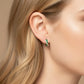 18K Solid Gold Natural Colombian Emerald Earrings | Certified Green Emerald Studs with Diamonds | Art Deco Inspired Jewelry | Holiday Gift