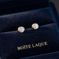 18K Solid Gold Natural Diamond Stud Earrings | Bezel Set | Screw Back or Butterfly | F–G Color | Fine Diamond Studs, Diamond gift