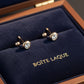 18K Solid Gold Natural Diamond Stud Earrings | Bezel Set | Screw Back or Butterfly | F–G Color | Fine Diamond Studs, Diamond gift
