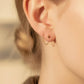 10K Solid Gold Chain Threader Earring | Minimal Dainty Gold Earring | Everyday Fine Jewelry | Optional Diamond Accent | Gift for Her