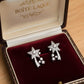 18K Solid White Gold Shooting Star Diamond Earrings | Natural Earth-Mined Diamonds Earrings | Celestial Fine Jewelry