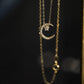 18K Solid Gold Earthmine Diamond Crescent Moon Star Pendant Necklace | Natural Diamond Moon Star Necklace | Celestial Fine Jewelry