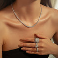 18K Solid Gold Natural Diamond Tennis Necklace | 3 Carat F-G SI Earth Mined Diamonds | Quiet Luxury Fine Jewelry | Gift for Her
