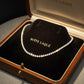 18K Solid Gold Natural Diamond Tennis Necklace | 3 Carat F-G SI Earth Mined Diamonds | Quiet Luxury Fine Jewelry | Gift for Her